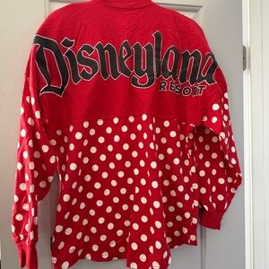 Disneyland Spirit Jersey Adult Size XS Minnie Mouse Red White Polka Dot Bow